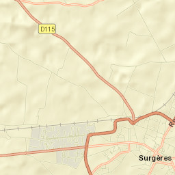 Surgères Street Map