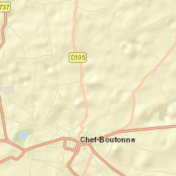 Chef-Boutonne Street Map