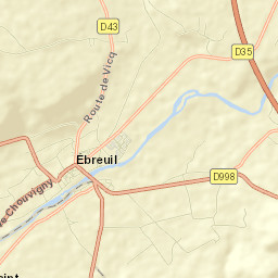 Ébreuil Street Map