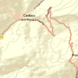 Cerkno Street Map