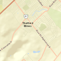 Thetford-Mines Street Map