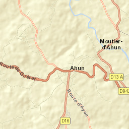Ahun Street Map
