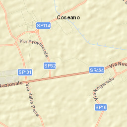 Coseano Street Map