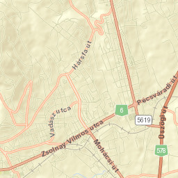 Pécsi Járás Street Map