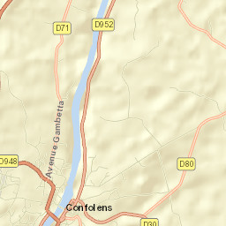 Confolens Street Map