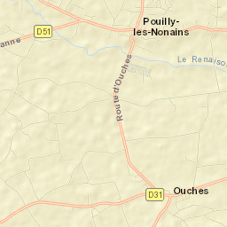 Ouches Street Map