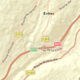 Évires Street Map