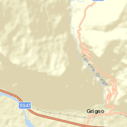 Grigno Street Map
