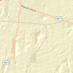 Szentlőrinc Street Map