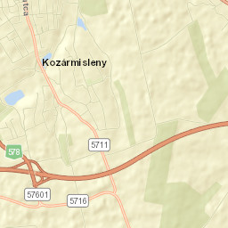 Kozármisleny Street Map