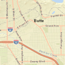 Butte Street Map