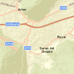 Seren del Grappa Street Map