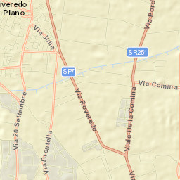 Roveredo in Piano Street Map