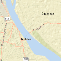 Mohács Street Map