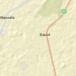 Dávod Street Map