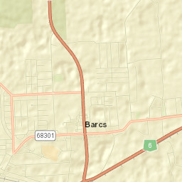 Barcs Street Map