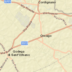 Cordignano Street Map