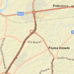 Fiume Veneto Street Map