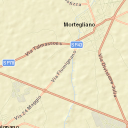 Mortegliano Street Map