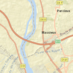 Massieux Street Map