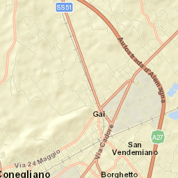 San Vendemiano-Fossamerlo Street Map