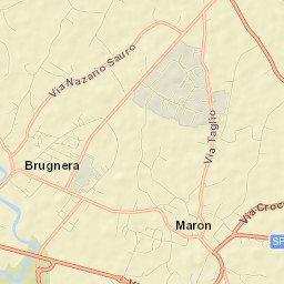 Brugnera Street Map