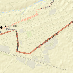 Divnoye Street Map