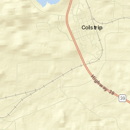 Colstrip Street Map