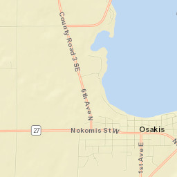 Osakis Street Map
