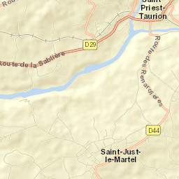 Saint-Priest-Taurion Street Map