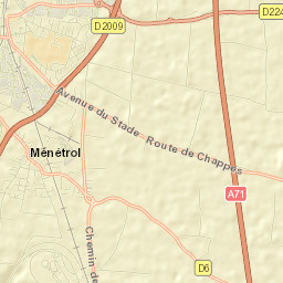 Ménétrol Street Map