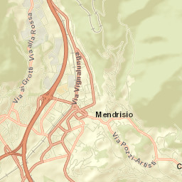 Mendrisio District Street Map