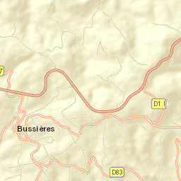 Bussières Street Map