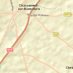 Chasseneuil-sur-Bonnieure Street Map