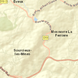 Sourcieux-les-Mines Street Map