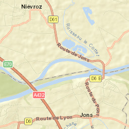 Niévroz Street Map