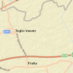 Teglio Veneto Street Map
