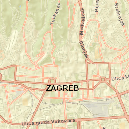 Gradska četvrt Gornji Grad - Medvescak Street Map