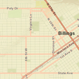 221-299 North Broadway, Billings, MT Street Map