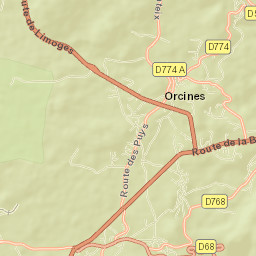 Orcines Street Map