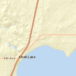 Shell Lake Street Map