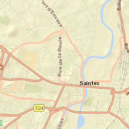 Saintes Street Map
