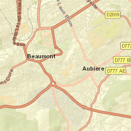 Aubière Street Map