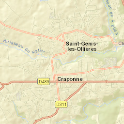 Craponne Street Map