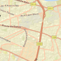 Villeurbanne Street Map