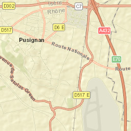 Pusignan Street Map