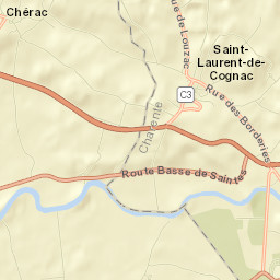 Chérac Street Map