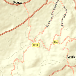 Aveize Street Map