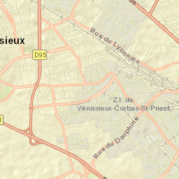 Vénissieux Street Map