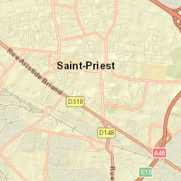 Saint-Priest Street Map